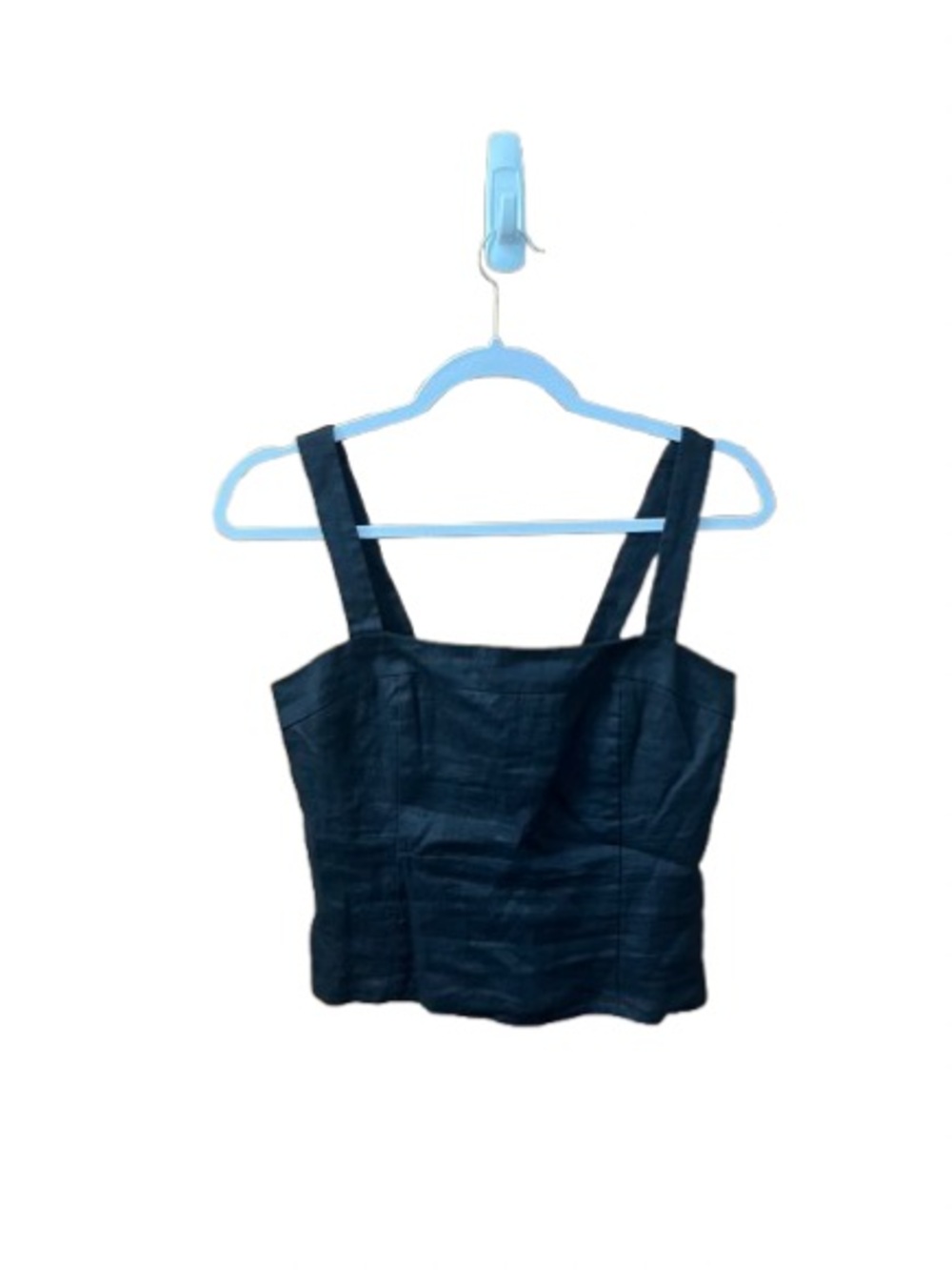NWT Quince 100% European Linen Fitted Tank in Black